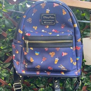 Loungefly Disney Parks Backpack - Blue with Fun Icons